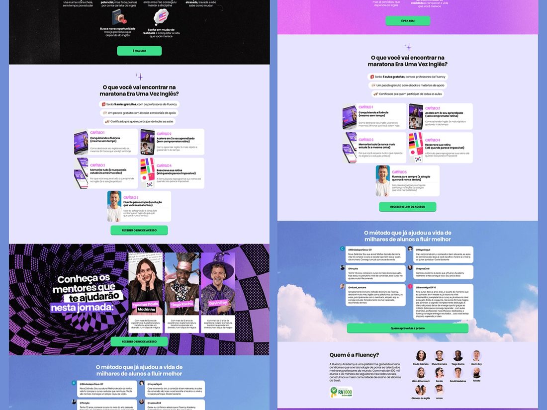Fluency Academy lead pages