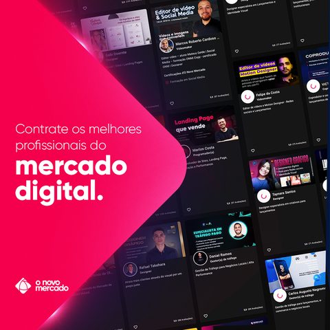 O Novo Mercado ad: hire the best digital professionals