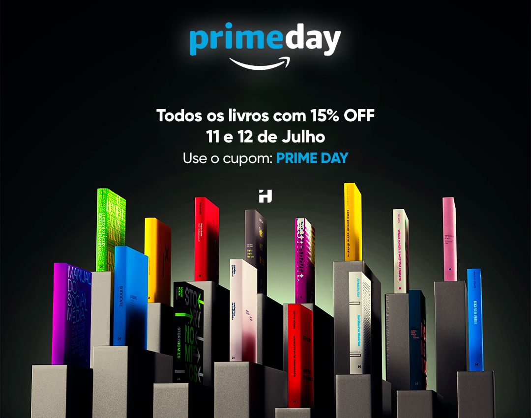 H1 Editora Prime Day email hero: every book 15% off